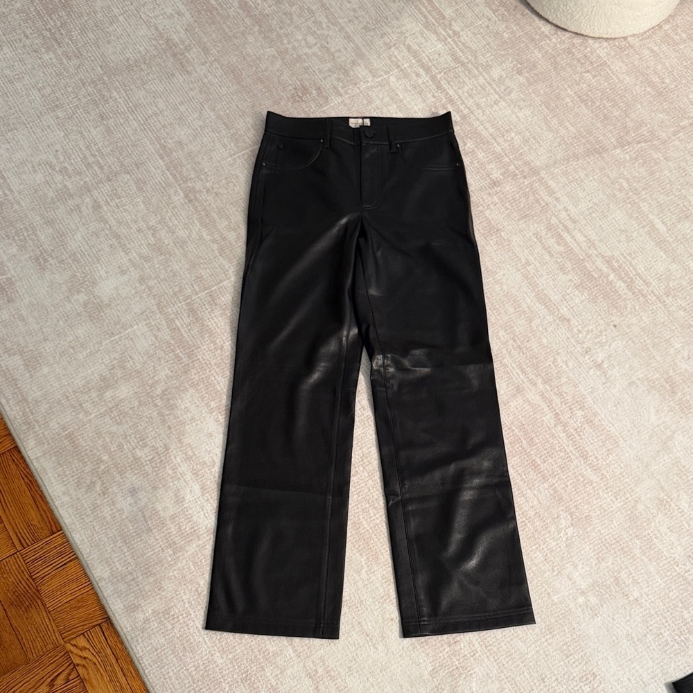 Alice + Olivia Black Leather Pants